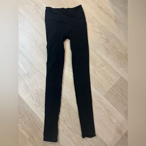 Lululemon leggings with lace-like detailing
